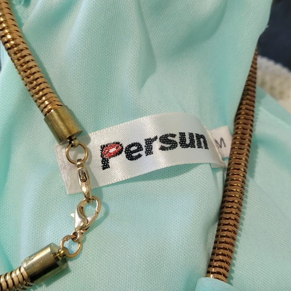 Aqua colored maxi dress - Picture 3 of 9